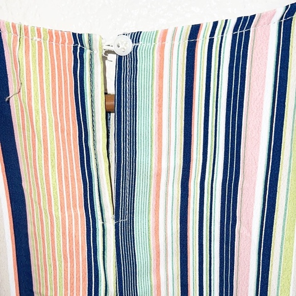 Melloday Striped Cold Shoulder Wide Sleeve Lightweight Top - Picture 7 of 9